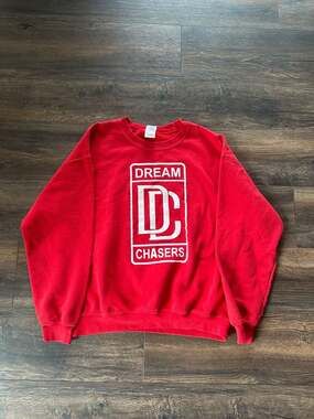 Meek Mill Dream Chasers Red Graphic Crewneck Sweatshirt